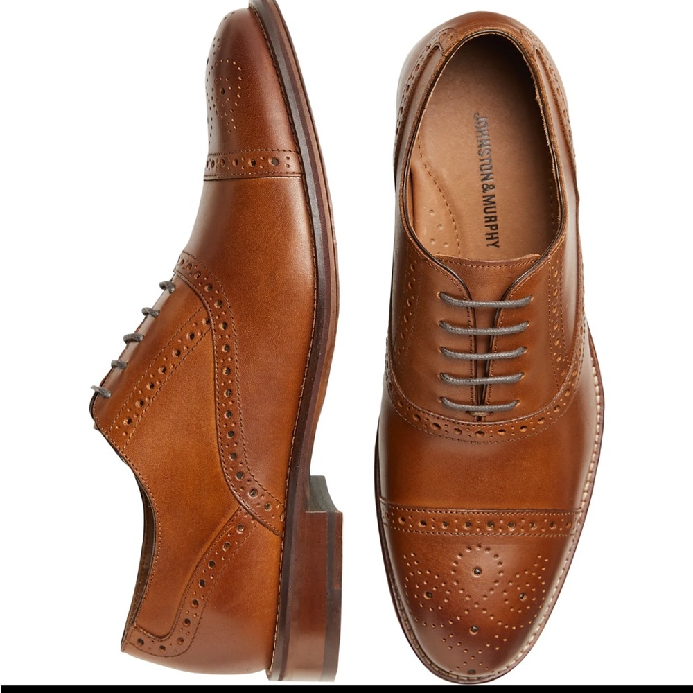 Johnston & Murphy Conard Cap Toe Oxfords - Picture 1 of 4